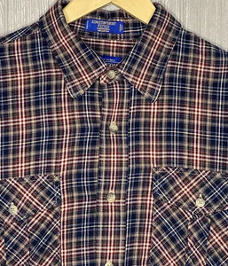 Pendleton Mens Kingston Flannel Shirt Fitted Multicolor Plaid 100% Cotton Sz Med - Picture 1 of 8
