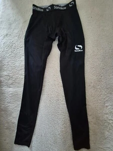 Mens Sondico Elasticated Base Layer Tights Bottoms - Black - Picture 1 of 2