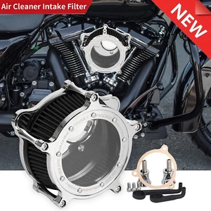 Motor Clarity Air Cleaner Black Intake Filter Mount For Harley Touring Trike 17+ - Picture 1 of 14