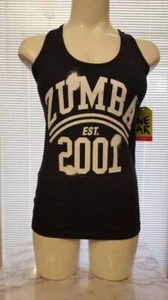 New Woman's Zumba EST. 2001 Instructor Racerback Tank Bold Black Size Medium M - Picture 1 of 3