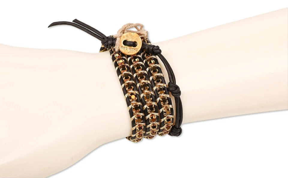 Pulsera hecha a mano Chan Luu 301164 recubierta de plata Kansa Wrap Foto 1 de 2