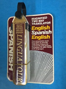 Linguatour Spanish English Pocket Travel Dictionary Flip Book Two-Way Translator - Picture 1 of 2
