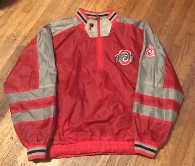The Ohio State University  Reversesable Windbreaker  Black/Red Sz L Pro Player. - Image 1 of 4