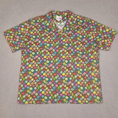 Retro Ruthie California Shirt Mens XL Christmas Ornaments Hawaiian USA Made - Image 1 of 4
