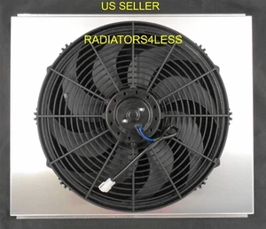 NUEVA CUBIERTA DE VENTILADOR DE RADIADOR DE ALUMINIO CON VENTILADOR DE 16" 67 68 69 CHEVY CAMARO 21" CORE  - Imagen 1 de 3