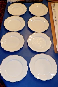 Juego de 8 platos Theodore Haviland Limoges blanco 9,5" - Imagen 1 de 17