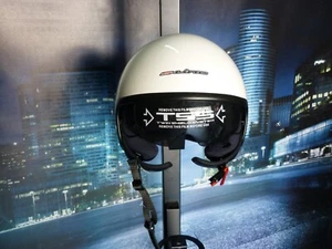 CASCO S-LINE DEMI JET CON VISIERA A SCOMPARSA BIANCO TG. S - Foto 1 di 4