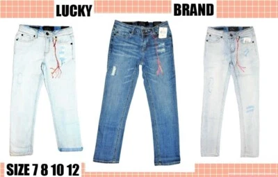 NWT LUCKY BRAND  GIRLS 7 8 10 12 DYLAN BOYFRIEND or ZOE SKINNY JEANS - Image 1 of 4