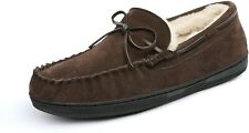 Men's Moccasin Slippers Winter Casual Loafers Indoor Outdoor Fleece Lining Shoes