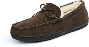 Men's Moccasin Slippers Winter Casual Loafers Indoor Outdoor Fleece Lining Shoes - Picture 1 of 27