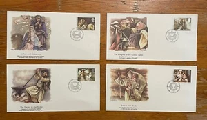 British 1st day Issue Arthur Merlin Knights Of The Round Table Fantasy Medieval - Picture 1 of 5