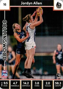 2023 Collingwood Magpies AFLW TeamCoach Card - Jordyn Allen - Bild 1 von 3