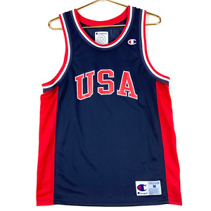 Team Usa Basketball Michael Jordan #9 Champion Jersey Size Medium Blue Olympics