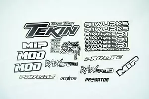 Mixed Decals TEAM TEKIN MIP MOD Raw Speed Proline Stickers R1 Wurks Black LT13 - Picture 1 of 1