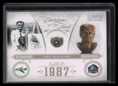 2011 Playoff National Treasures Emblems of the Hall 24 Don Maynard 18/99 - Image 1 of 2