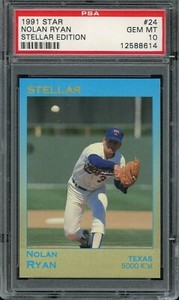 1991 Star Stellar Edition Baseball #24 Nolan Ryan 5000 K's! PSA 10