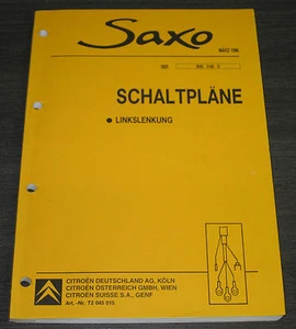 Werkstatthandbuch Elektrik Citroen Saxo elektrische Schaltpläne Stand 03/1996! - Imagen 1 de 1