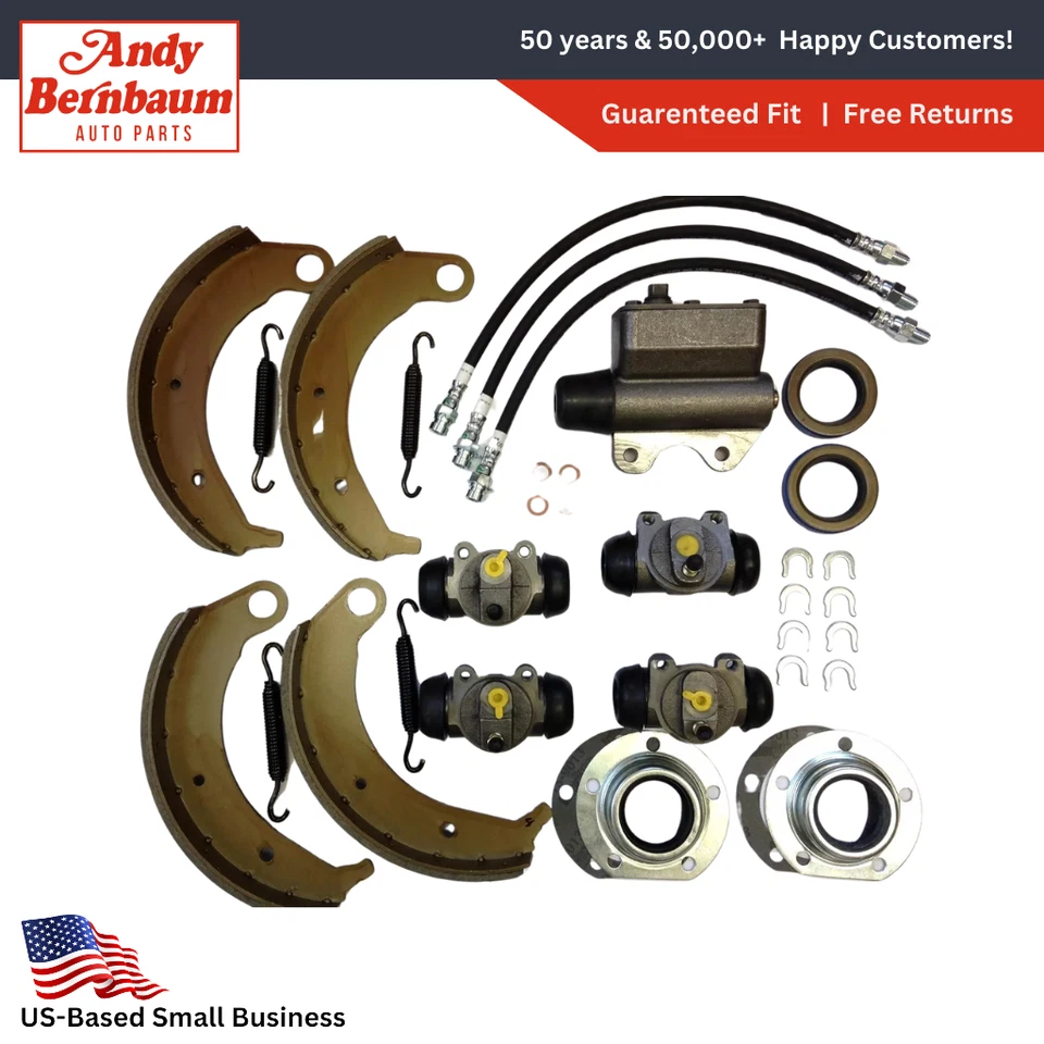 Kit de revisão de sapatas de freio 11" dianteiro e traseiro esquerdo direito Dodge Chrysler DeS 1938 - Imagem 1 de 4