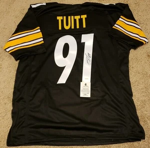 Stephon Tuitt Signed Custom Jersey Pittsburgh Steelers Insc TSE Hologram - Picture 1 of 5