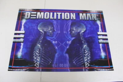 William's DEMOLITION MAN Pinball Machine NEW ALTERNATE Translite - Image 1 of 4