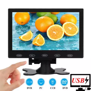 USB Power 7" LCD CCTV Monitor Screen HDMI for PC XBOX PS4 Game DSLR Car Monitor - Picture 1 of 12