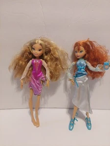 Winx Club Mattel Flora Dance Night Bloom 2004 Mixed Lot Of 2 Incomplete - Picture 1 of 10