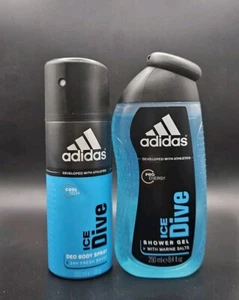 Adidas Ice Dive 150ml Deo Body Spray + 250ml Shower Gel W/O Box - Picture 1 of 1