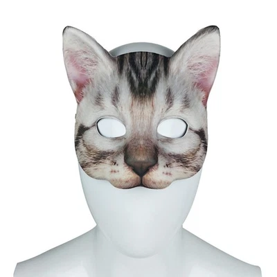 Halloween Mask Dressing up Elastic Band Novelty Cosplay Cat Mask for Carnivals - Image 1 of 4