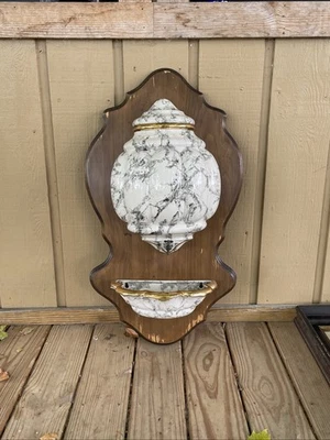 Винтажная итальянская фарфоровая мраморная настенная раковина табличка французское кантри Lavabo - Изображение 1 из 4