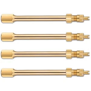 Valve Stem Extension, 4 Pcs 100mm 4 Inch Tire Valve Extension Brass Dually Va... - Picture 1 of 7