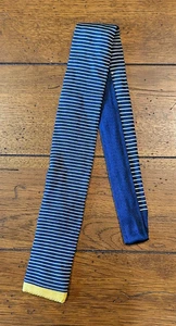 NWT Brooks Brothers Knit Tie Navy White Yellow Stripes 100% Silk - Picture 1 of 4