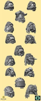 Almohadillas para el hombro Space Wolves Terminator x 15 - Greytide Studio - Primal Hounds Foto 1 de 2