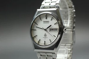 Vintage [Exc+5] Seiko TypeII 7123-7010 35mm Day Date Quartz Herrenuhr  - Bild 1 von 10