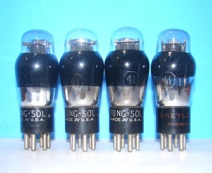 Type 41 black radio audio amplifier vacuum 4 tubes valves tested ST shape 241 - Picture 1 of 3