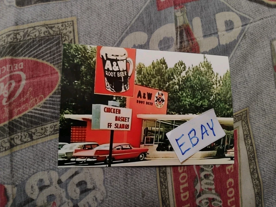 A&W , DRIVE-IN/RESTAURANT,  FROM 50s, GLOSSY COLOR, 4X6 PHOTO, BRAND NEW - Image 1 of 1