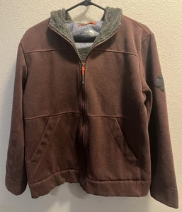 Felpa con cappuccio The North Face Sherpa foderata in pile uomo M full zip marrone - Foto 1 di 7