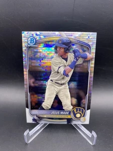 2025 Bowman Chrome Jesus Made Pulsar Refractor /399 Brewers - Picture 1 of 5