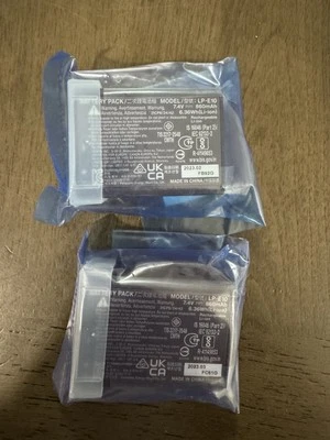 Новый подлинный 2 упаковки Canon Rebel камеры аккумуляторы LP-E10 подходит T3/T5/T6/T7 - Изображение 1 из 2