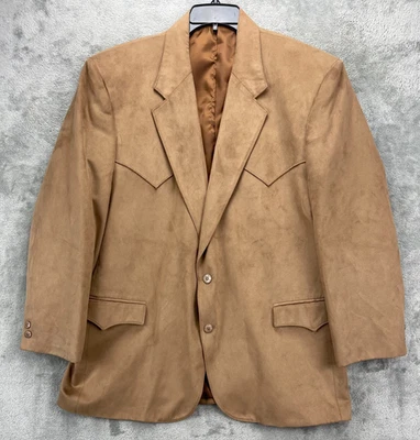 Chaqueta Blazer Rockabilly 48R Tostada Western Gamuza Sintética De Colección Circle S Para Hombre Foto 1 de 4