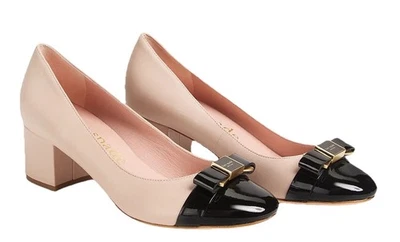 Zapatos de salón Kate Spade New York Bowdie de cuero EE. UU. 11 B KG516 negro vitela pálida Foto 1 de 4