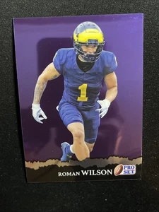 2025 Leaf Pro Set Football SP Parallel RC RB-87 Roman Wilson /15 Steelers - Picture 1 of 2