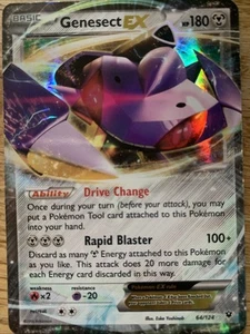 Pokémon Genesect-EX TCG Fates Collide Holo Card 64/124 Rare EX - Picture 1 of 1