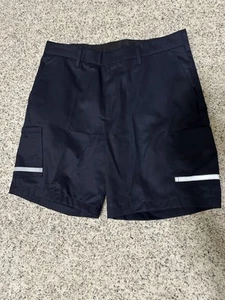 Fedex Stan Herman Uniform Employee Cargo Shorts Mens Size 36S Blue Reflective - Picture 1 of 12