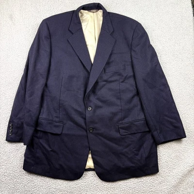 Paul Stuart Blazer Mens 42L Blue Wool Coat Pinstripe Suit Jacket Lined - Image 1 of 4