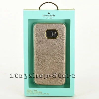 Funda Kate Spade Envolvente para Samsung Galaxy S7 Edge Cuero Saffiano Oro Rosa Foto 1 de 4
