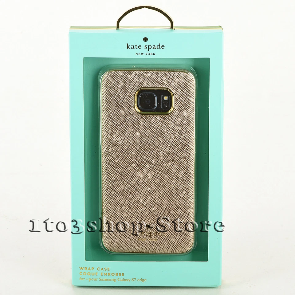 Kate Spade Wrap Case Cover for Samsung Galaxy S7 Edge Saffiano Leather Rose Gold - Image 1 of 4