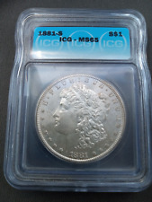 1881 S ICG MS65 Morgan Silver Dollar