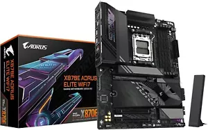 GIGABYTE X870E AORUS Elite WIFI7 AMD AM5 LGA 1718 Mainboard ATX DDR5 4X M.2 - Bild 1 von 10