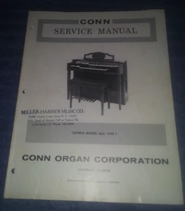 Conn Organo Manuale di Servizio Caprice Modello 465 Tipo 1 - Foto 1 di 6