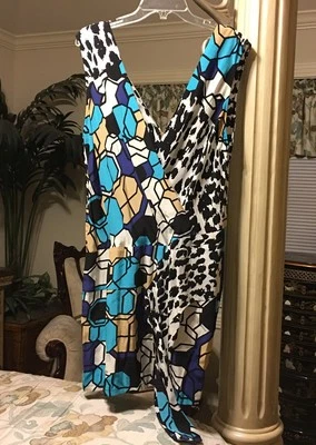 Vestido Tracy Reese Seda Animal Estampado Geométrico Talla L? Foto 1 de 4